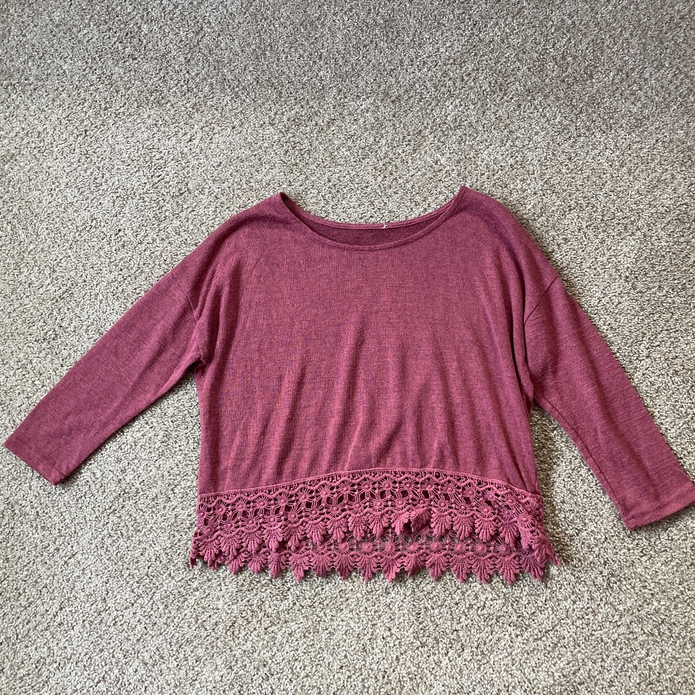 Three quarter sleeve shirt